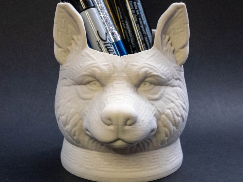 German shepherd pen holder