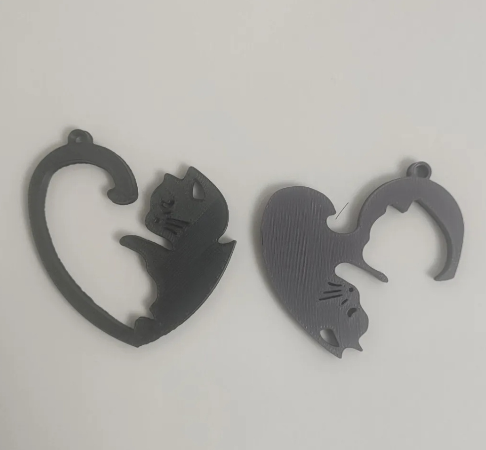 Heart-Shaped Cat Keychain Pair, photo 4