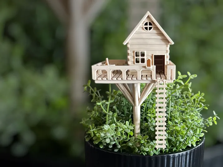 Mini Treehouse for Flowerpot