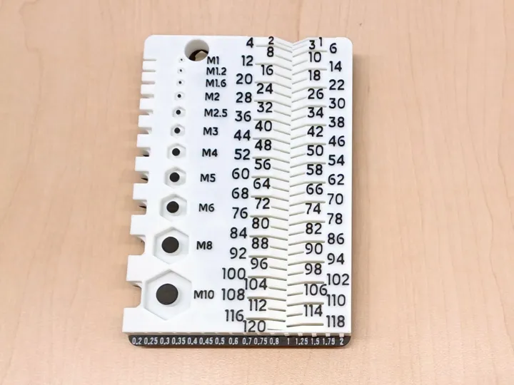 M1-M10 Thread Pitch Gauge Tool
