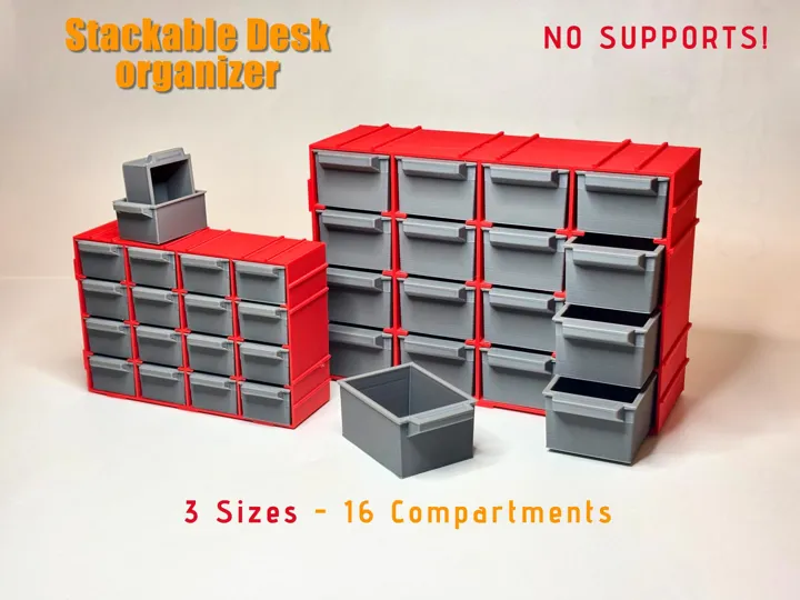 Stackable Desktop Organizer Bins