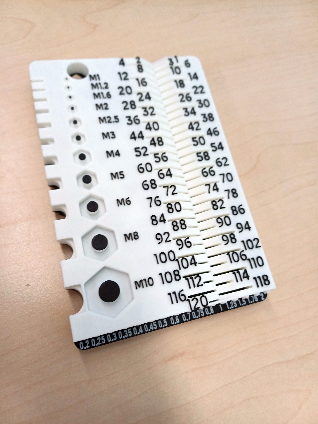 M1-M10 Thread Pitch Gauge Tool, photo 2