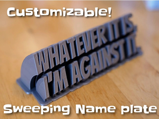 Curved Desk Nameplate, photo 2
