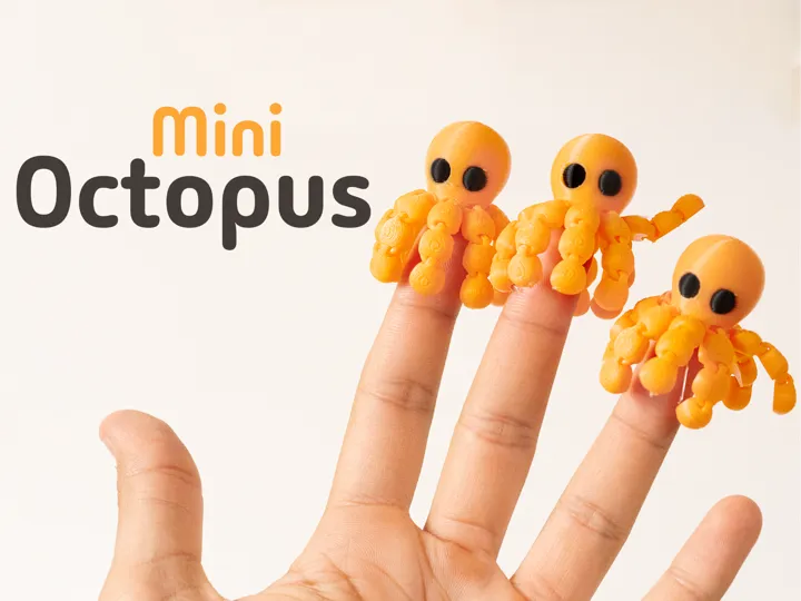 Articulated Octopus Keychain