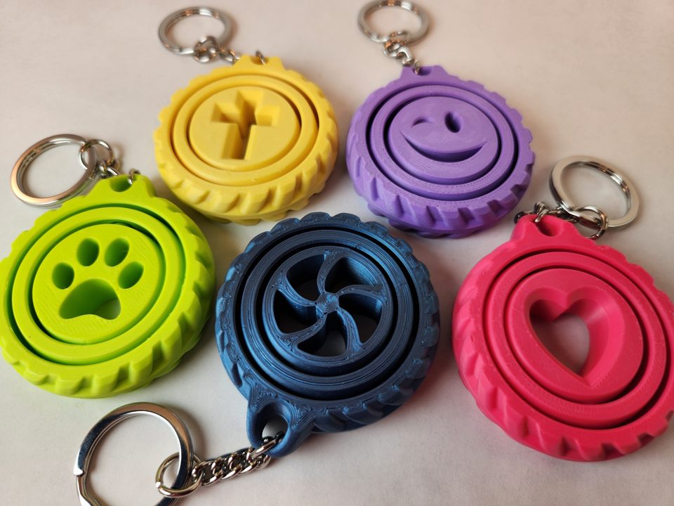Gyroscopic Spinner Keychain