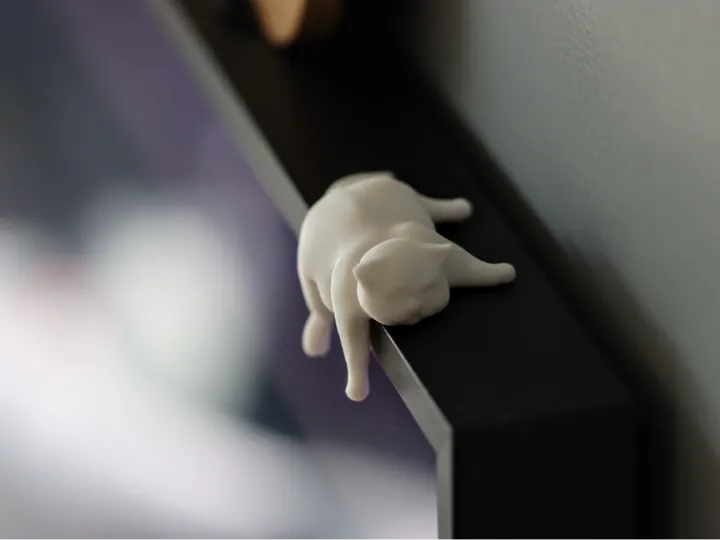 Sleepy Fat Cat Figurine