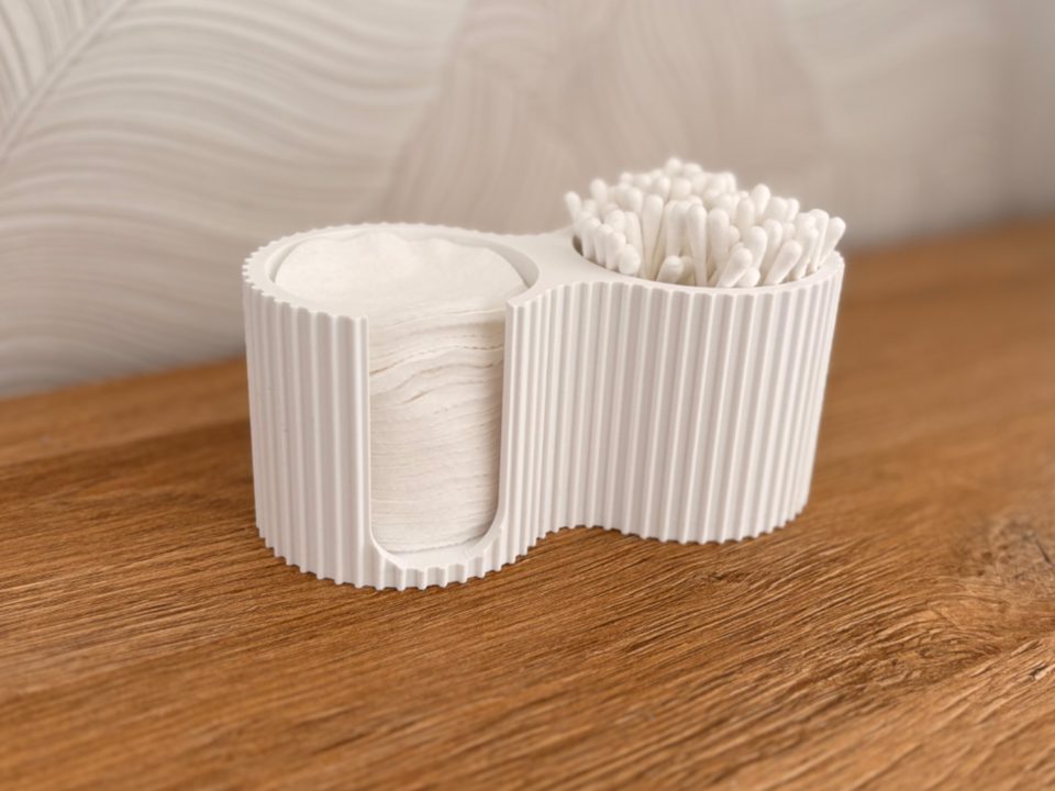 Ribbed Cotton Pad and Swab Holder