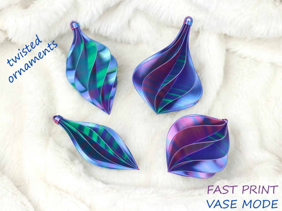 Twisted Christmas baubles