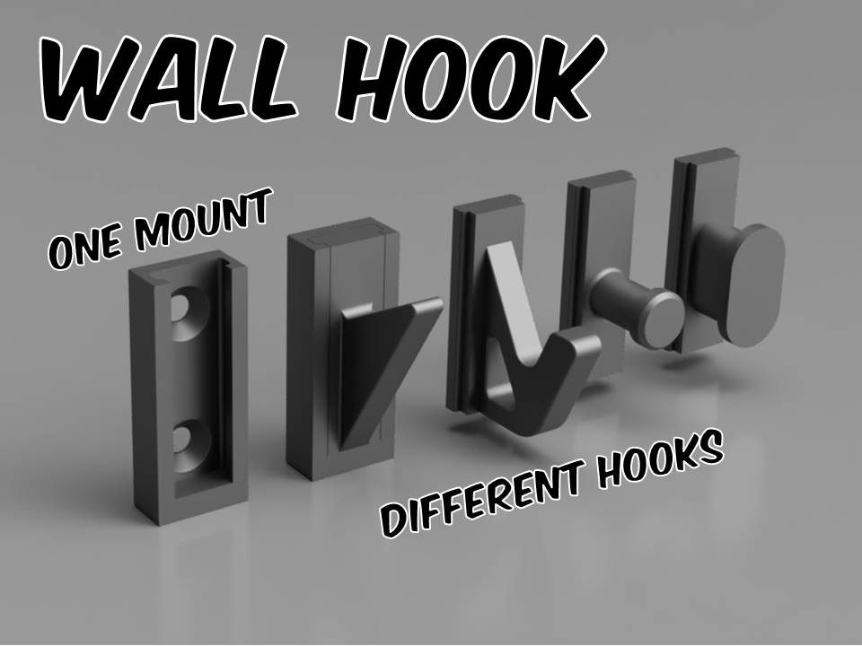 Interchangeable Wall Hook