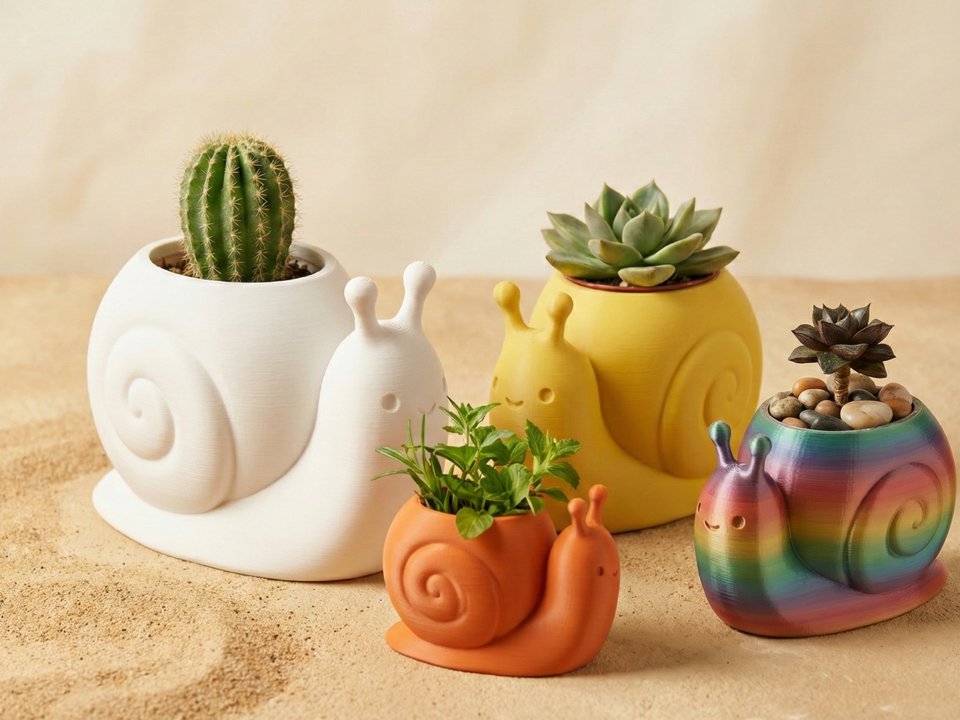 Vaso caracol kawaii