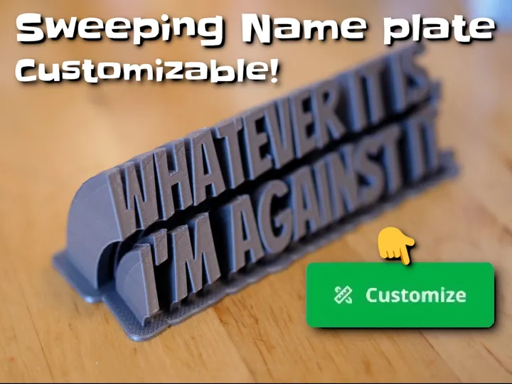 Curved Desk Nameplate