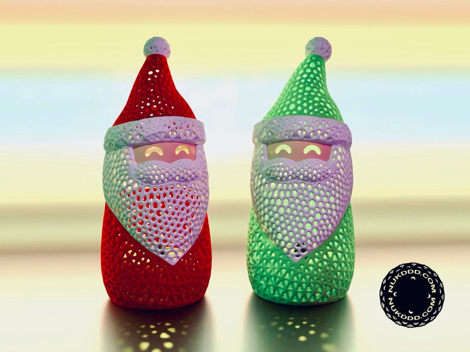 Cheerful Santa Claus lamp