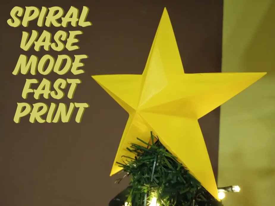 Spiral star tree topper