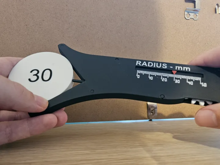 1:1 Sliding Radius Gauge