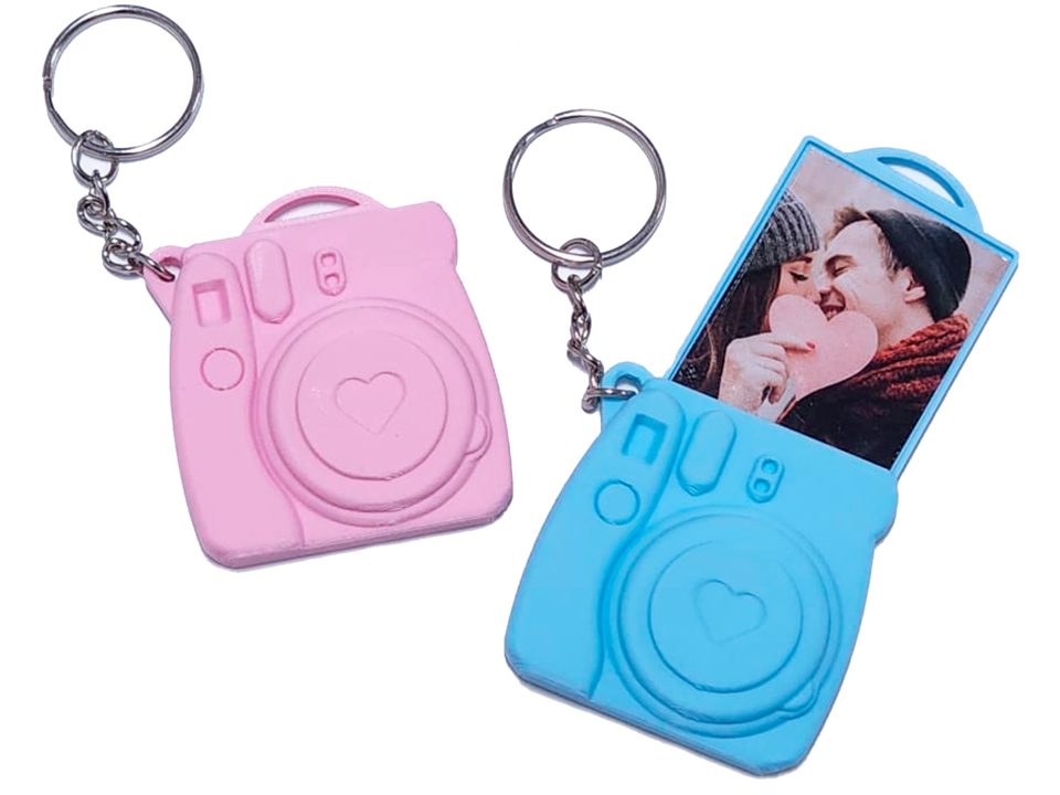 Retro Camera Photo Keychain
