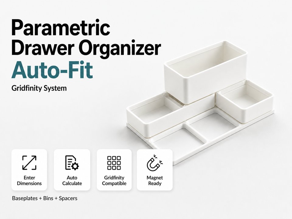 Organizador Gridfinity ajustável