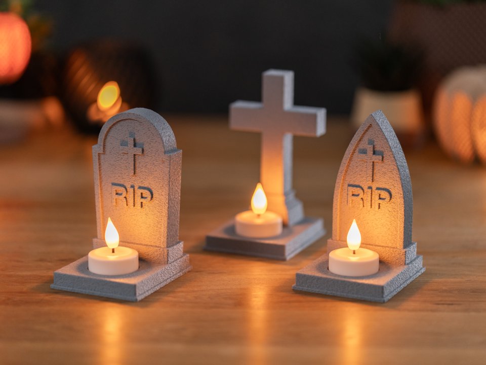Decorative tombstone stands
