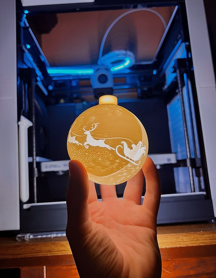 Lithophane Christmas ornament, photo 3