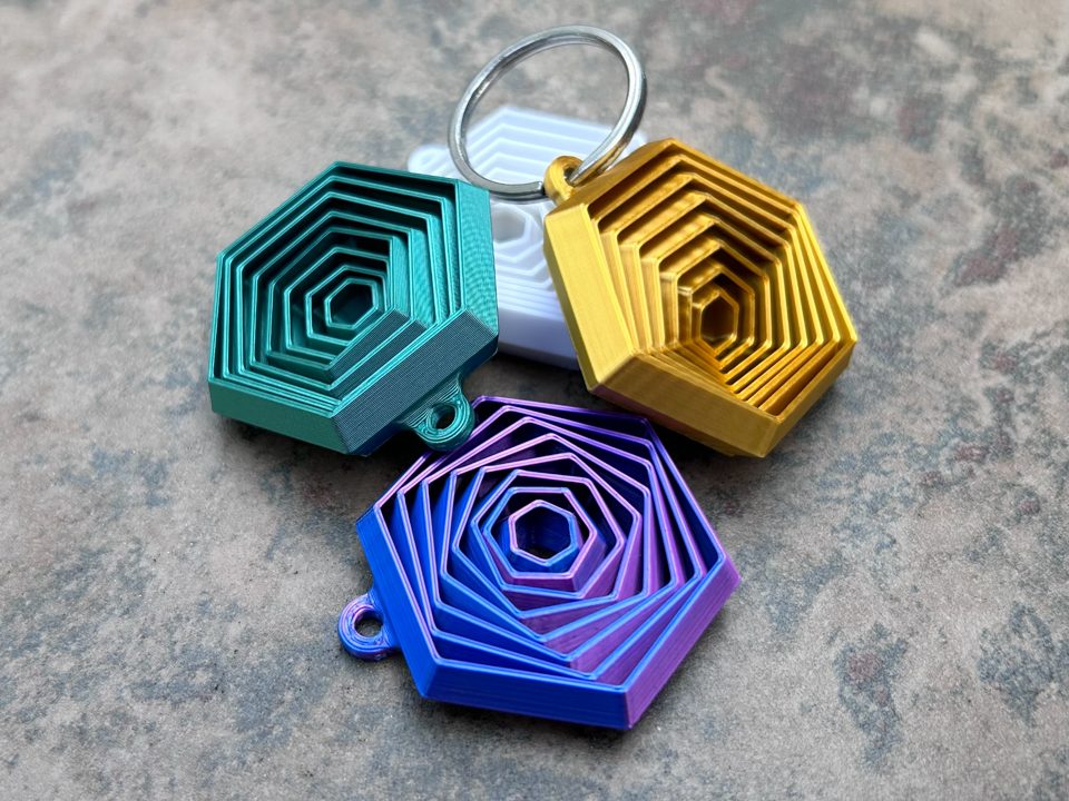 Hexagon Fidget Keychain
