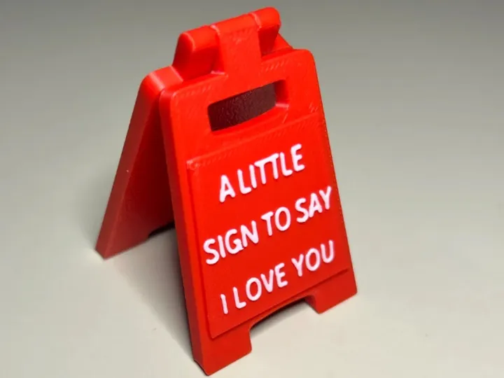 I Love You Miniature Desk Sign